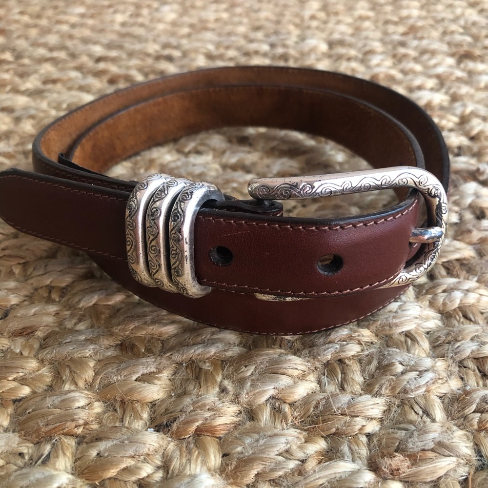 Brighton .75” or 3/4” Leather Belt. Size Large